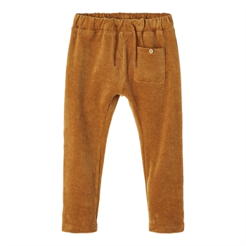 Lil' Atelier - Rebel loose velour sweatpants - Golden brown